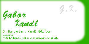 gabor kandl business card